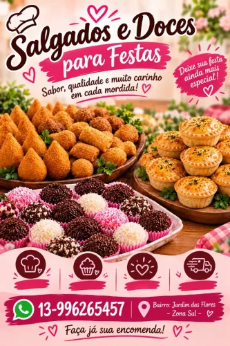 Doces e salgados de festa