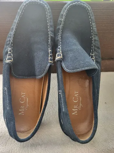 Mocassim camurça Mr cat azul
