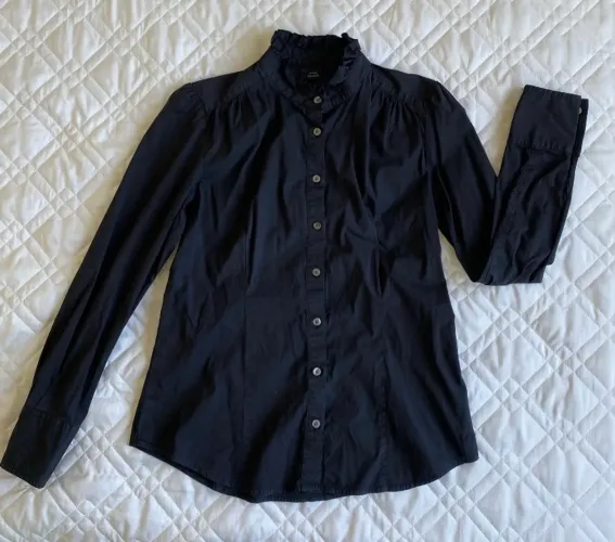 Camisa social feminina preta Tommy Hilfiger - P