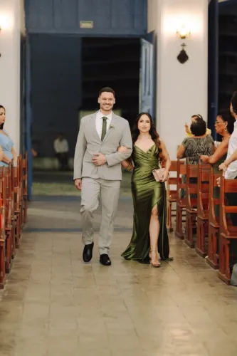 Vestido para festa - verde Oliva