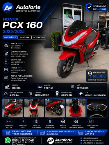 ? HONDA PCX 160 2025 - PRONTA PARA RODAR! ?