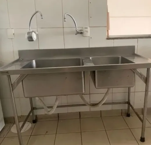 Pia/Bancada inox 2 Cubas fritomaq