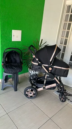 Carrinho e bebê conforto estilo europeu / Novíssimo!