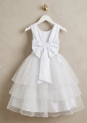 Vestido Midi para daminha, batizado, florista, festa & casamento