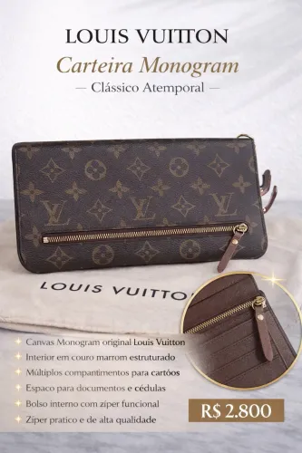 Louis Vuitton Carteira Monogram Clássico Atemporal