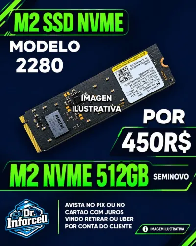 SSD M.2 NVME 512GB - SEMINOVO