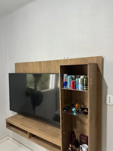 Rack Home Suspenso Estante Tv 42 Porta Nicho Sala Quarto