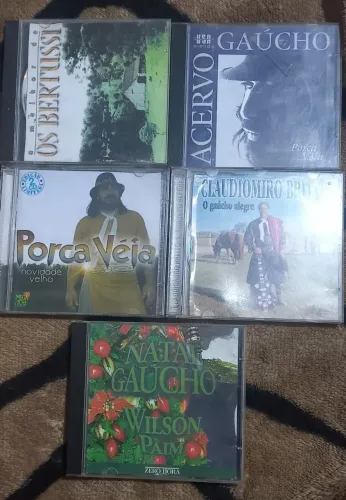 Kit 12 Cds Raros Gaúchos Porca Véia Bertussi Wilson Paim Zezé e mais