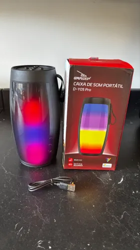 CAIXA DE SOM BLUETOOTH COM LED RGB D-Y05 PRO