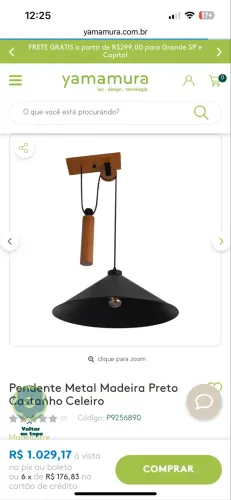 Pendente celeiro made lustre produto novo lacrado