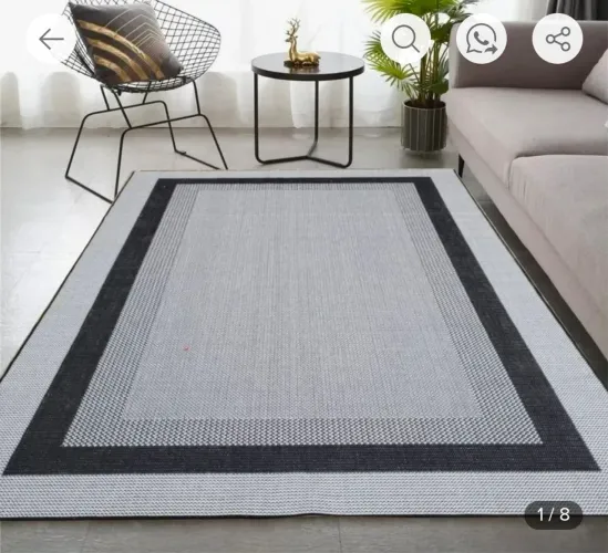 4 Tapetes tipo sisal cor cinza