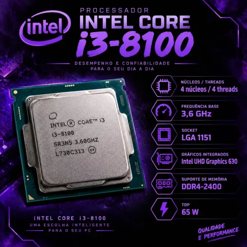 PROCESSADOR INTEL I3 8100