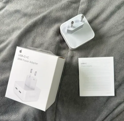 Carregador Duplo compatível com para iPhone, iPad, Macbook Apple USBc 35w. Original. Novo!