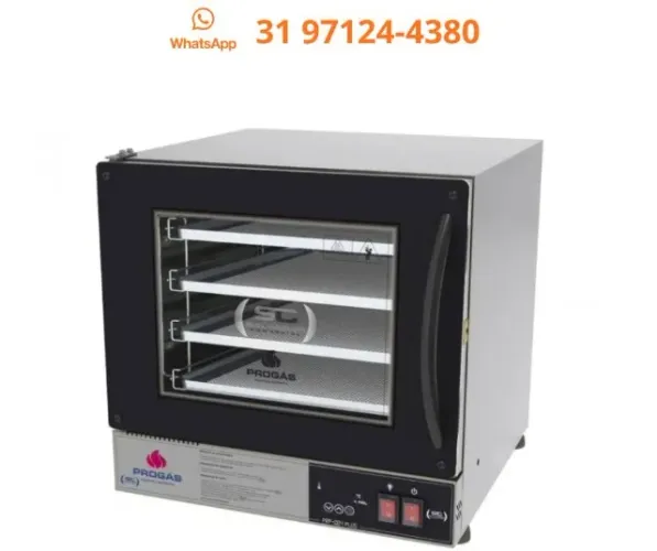 Forno Turbo Fast Oven Elétrico 4 Esteiras Progas