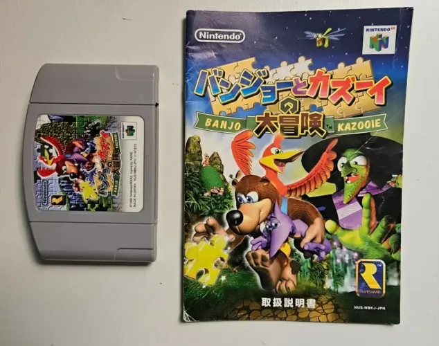 Banjo Kazooei - Nintendo 64 com Manual JP original