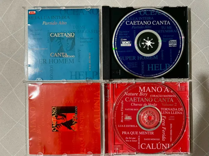 Kit CDs MPB Caetano Veloso - Caetano Canta Caetano Vol 1 e 2