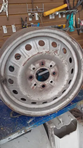 Jogo 4 Rodas ferro para carro Fiat aro 13 4 furos 