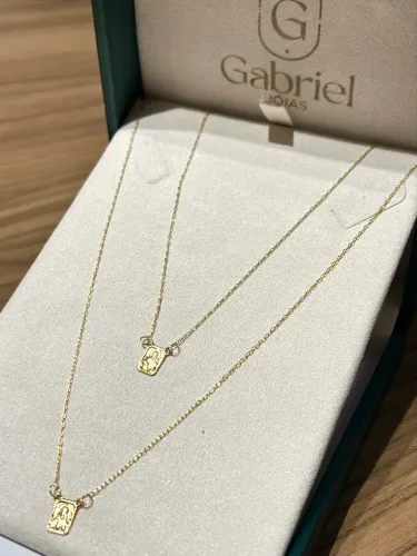 Cordão de ouro escapulário 1.6g ( LOJA FÍSICA )