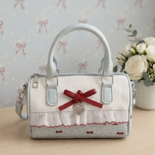 Bolsa de Ombro Mini Bag Plissada Estilo Coquette