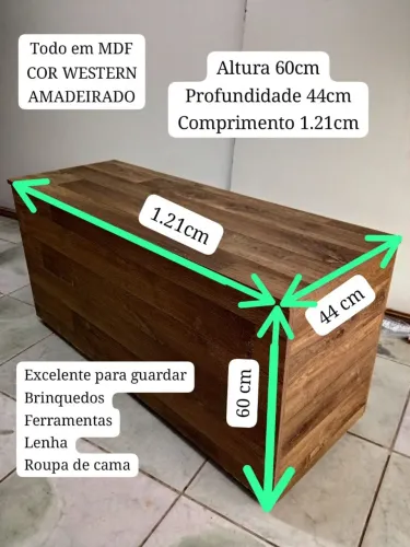Baú super útil MDF pra vender hoje, entrego com taxa