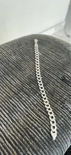 Prata pulseira 8 mm
