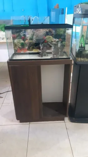 AQUÁRIO COM LUZ E MÓVEL 