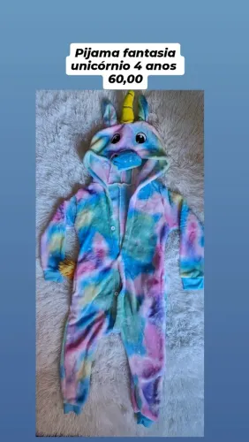 Pijama fantasia unicórnio 4 anos 