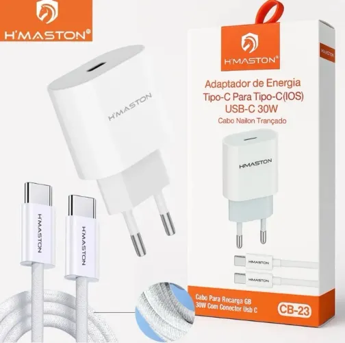 CARREGADOR TURBO 30W ANDROID e iPHONE