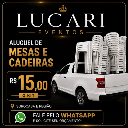 Aluguel de Mesas e Cadeiras em Sorocaba