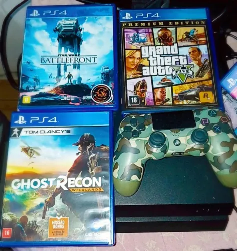 PS4+controle+jogos