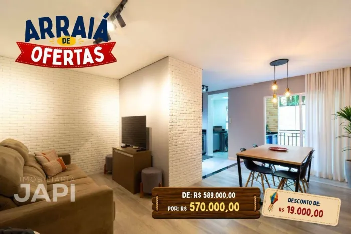 Apartamento com 2 dormitórios à venda, 73 m² por R$ 570.000,00 - Medeiros - Jundiaí/SP