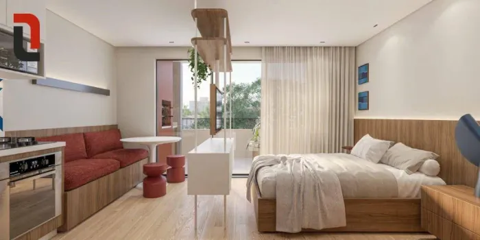 Rocca Studio 33m² Open Space c/ sacada gourmet no Boa Vista