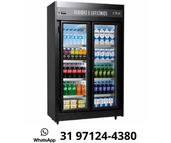 Refrigerador de Bebidas 2 Portas Preto Polar