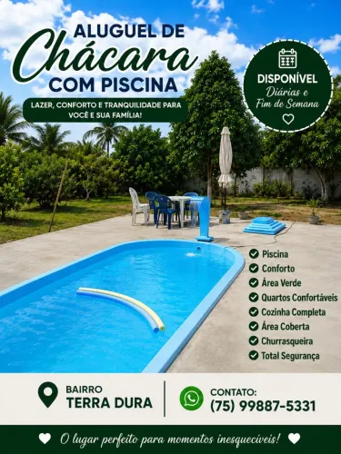 Alugo chácara para eventos, temporada e fim de semana