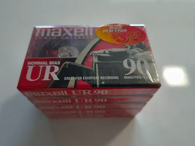 Pack 5 Fitas Cassete Maxell UR90 Lacrado