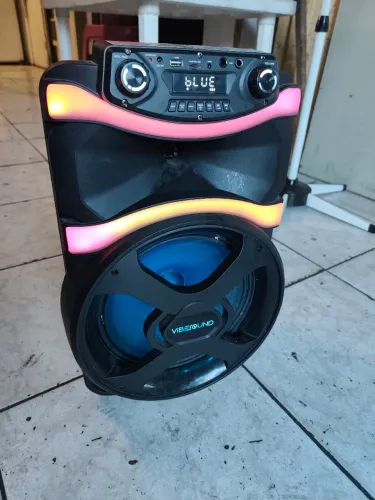 Caixa de Som Amplificada Bluetooth Vibe Sound V12 Power 800W USB