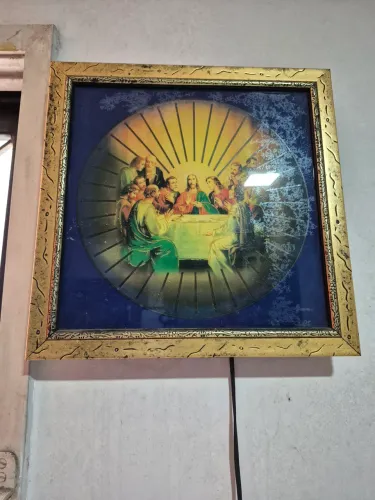 Quadro Santa Ceia luminária 
