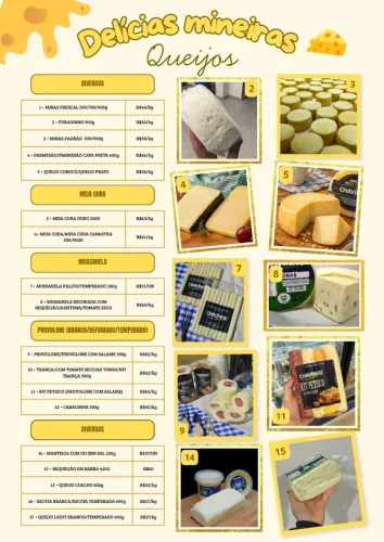 DELÍCIAS MINEIRAS - queijos, mel, doce de leite, goiabada, biscoito, vinho