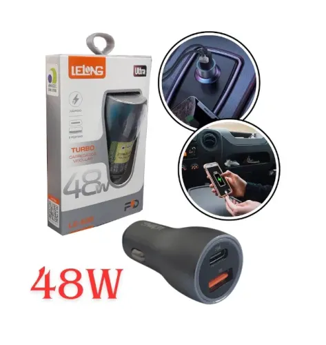 Carregador Veicular Turbo 48W Lelong