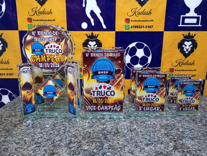 TROFÉU DE VIDRO