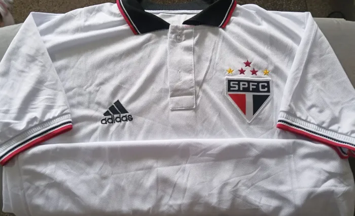 Camisa Polo São Paulo FC adidas Tam G Branca Nova
