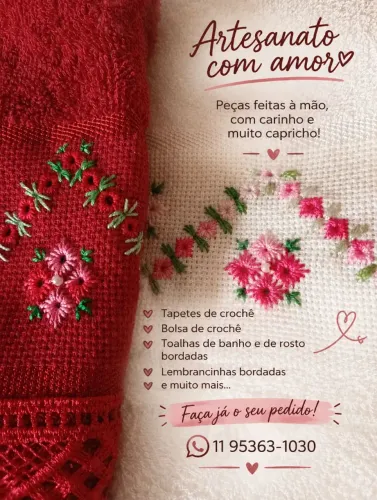 Artesanatos feito á mão| crochê e bordados personalizados?