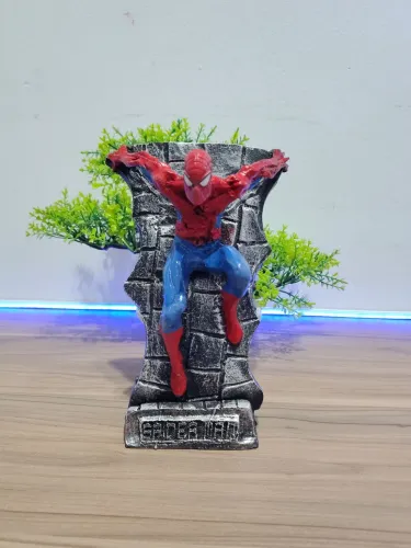 Boneco homem aranha suporte para controle colecionável em resina 