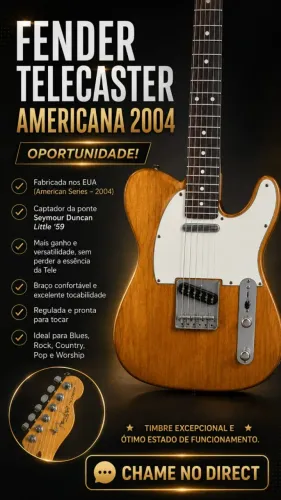 GUITARRA FENDER TELECASTER AMERICANA 2004 EDIÇÃO LIMITADA