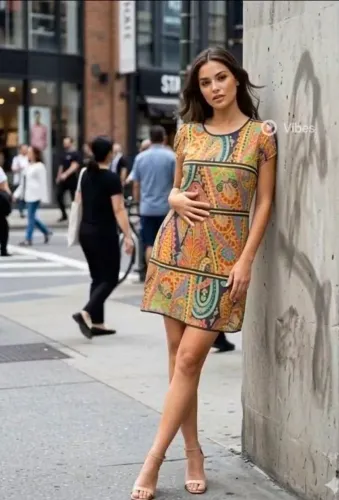 Vestido estamapado Farm tam P