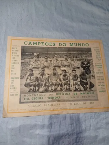 Antigo Pôster da Seleção brasileira de 1958