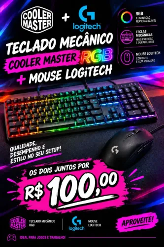 Teclado mecânico+ mouse