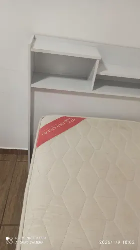 Cama box solteiro cabeceira toraflex e colchão orthocrin 