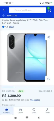 Samsung a17 256 gb