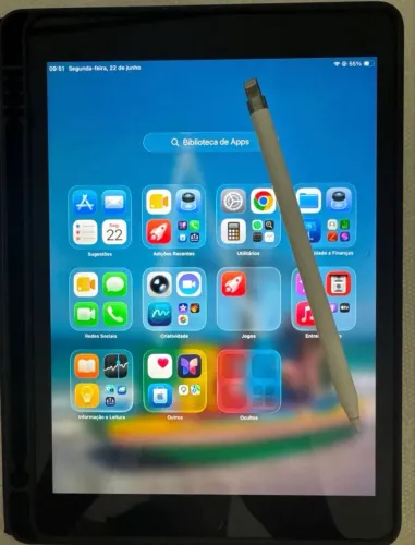 IPAD 9 GERAÇÃO 64 GB ACOMPANHA APPLE PENCIL ORIGINAL